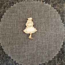 Wooden Alice in Wonderland for keyring or magnet