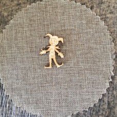 Wooden Jester in Wonderland for keyring or magnet