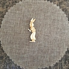 Wooden Mr Rabbit for keyring or magnet