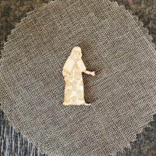 Wooden wizard for keyring or magnet
