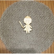 Wooden little prince for keyring or magnet