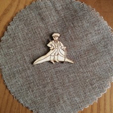 Wooden little prince for keyring or magnet