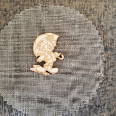 Wooden Mickey Mouse for keyring or magnet