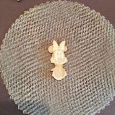 Wooden Minnie Mouse for keyring or magnet