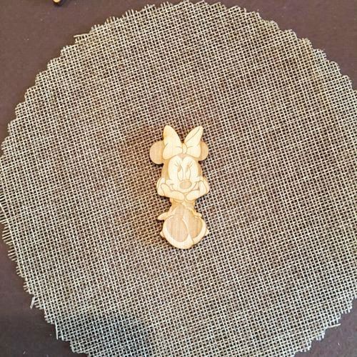 Wooden Minnie Mouse for keyring or magnet Wooden Minnie Mouse for keyring or magnet