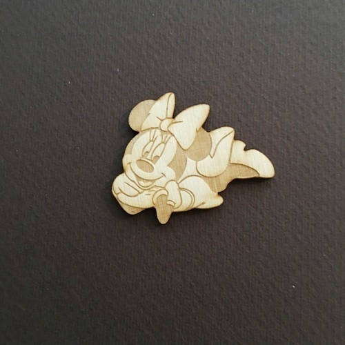 Wooden Minnie Mouse for keyring or magnet Wooden Minnie Mouse for keyring or magnet