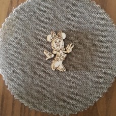 Wooden Minnie Mouse for keyring or magnet
