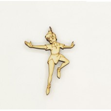 Wooden Peter Pan for keyring or magnet