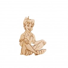 Wooden Peter Pan for keyring or magnet
