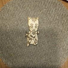 Wooden PJ Mask for keyring or magnet