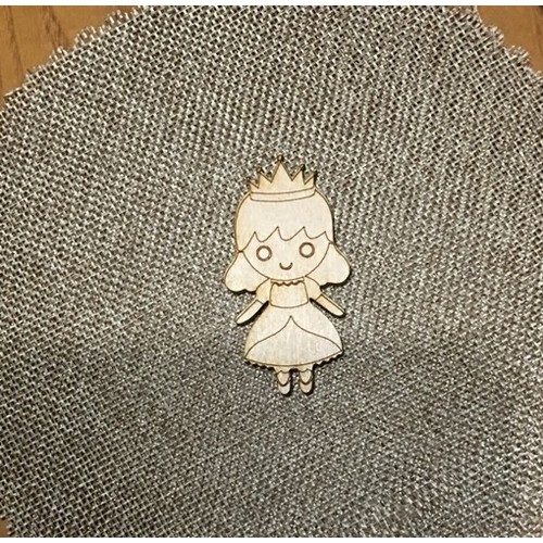 Wooden princess for keyring or magnet Wooden princess for keyring or magnet