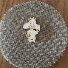 Wooden Sylvester for keyring or magnet
