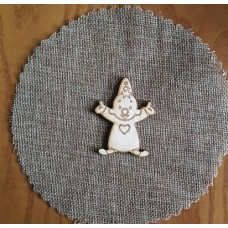 Wooden baby for keyring or magnet