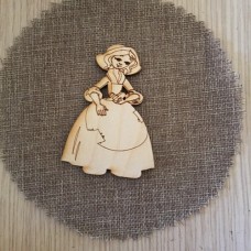 Wooden Snowhite for keyring or magnet