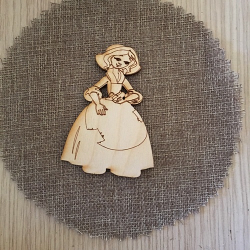 Wooden Snowhite for keyring or magnet Wooden Snowhite for keyring or magnet