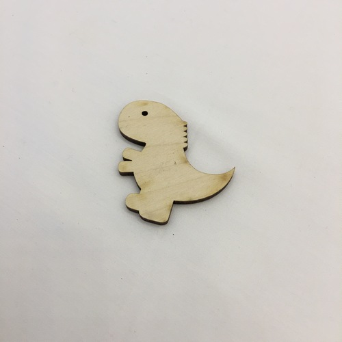 Wooden figure for keyring or magnet dinosaur