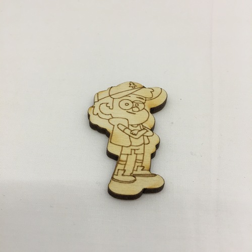 Wooden figure for keyring or magnet boy