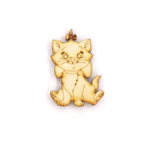 Wooden cat for keyring or magnet marie cat Wooden cat for keyring or magnet marie cat