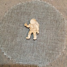 Wooden astronaut for keyring or magnet