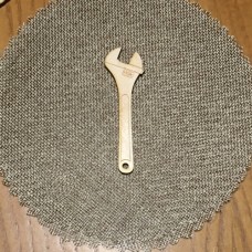 Wooden French key for keyring or magnet