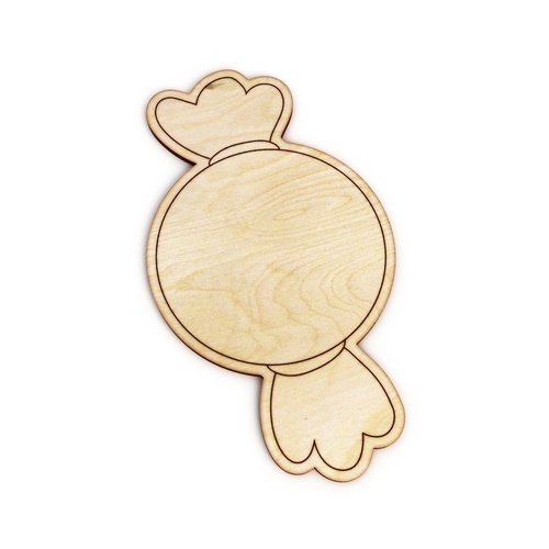 Wooden caramel for keyring or magnet Wooden caramel for keyring or magnet