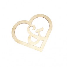 Wooden heart for keyring or magnet