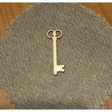 Wooden key for keyring or magnet