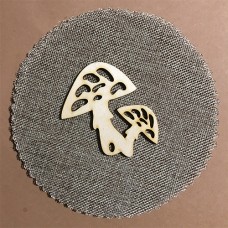 Wooden mushrooms for keyring or magnet