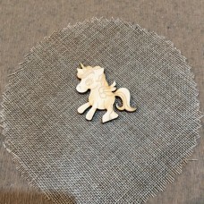 Wooden unicorn for keyring or magnet