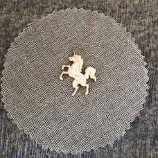Wooden unicorn for keyring or magnet
