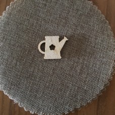 Wooden watering can for keyring or magnet