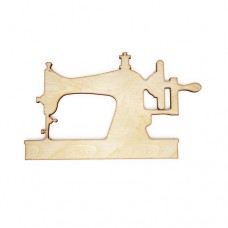 Wooden sewing machine for keyring or magnet