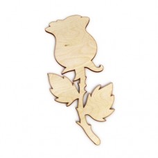 Wooden rose for keyring or magnet