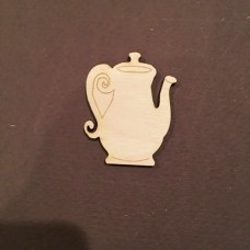 Wooden teapot for keyring or magnet