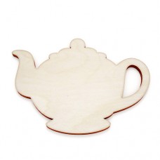Wooden teapot for keyring or magnet