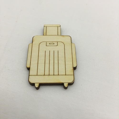 Wooden figure for keyring or magnet  Suitcase