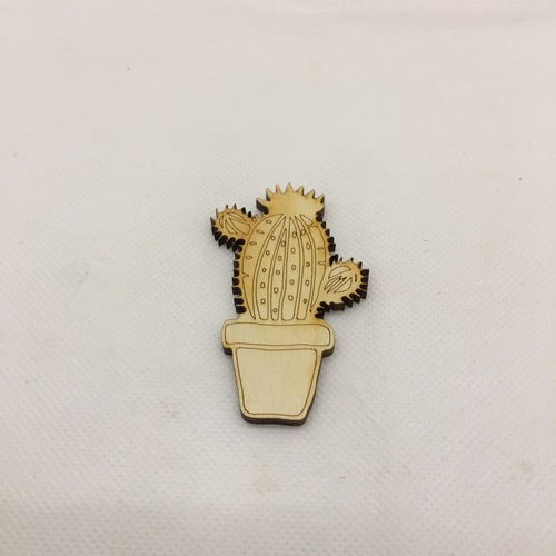 Wooden figure for keyring or magnet cactus Wooden figure for keyring or magnet cactus