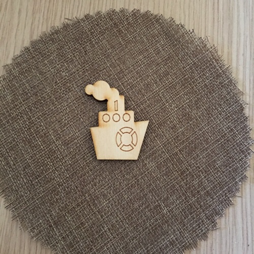 Wooden steam boat for keyring or magnet Wooden steam boat for keyring or magnet