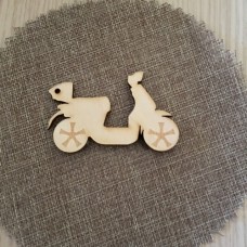 Wooden vespa for keyring or magnet