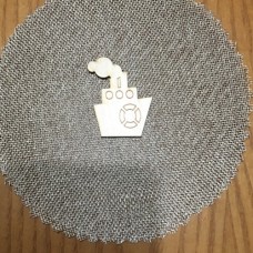 Wooden ship for keyring or magnet