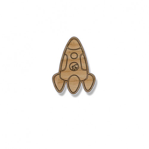 Wooden figure for keyring or magnet spacecraft Wooden figure for keyring or magnet spacecraft