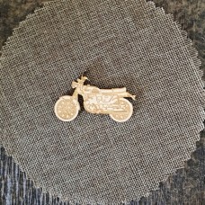Wooden motorcycle for keyring or magnet
