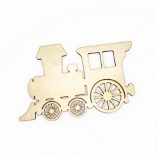 Wooden train for keyring or magnet