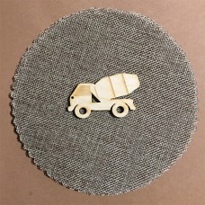 Wooden truck for keyring or magnet