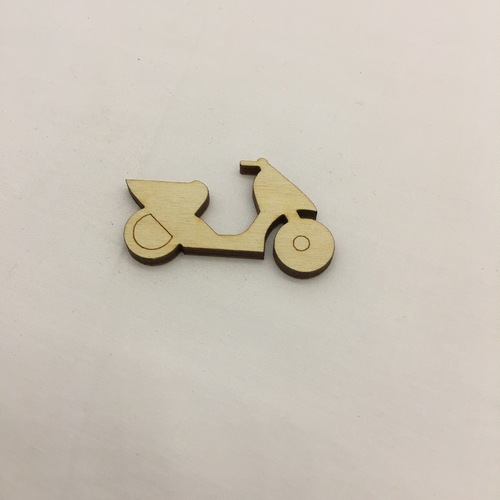 Wooden figure for keyring or magnet Vespa