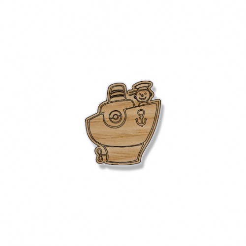 Wooden figure for keyring or magnet ship Wooden figure for keyring or magnet ship
