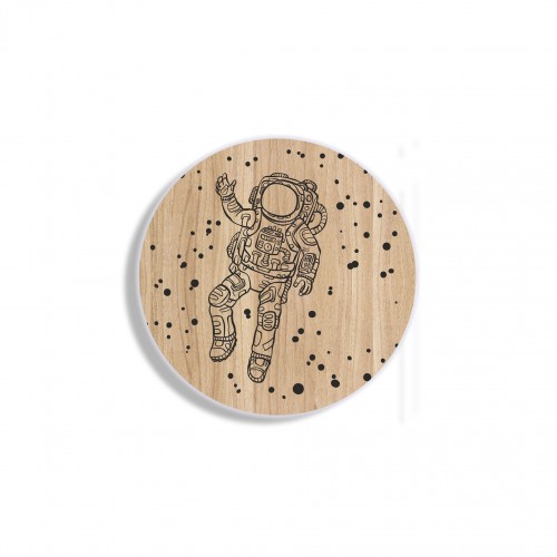 Wooden figure for keyring or magnet astronaut Wooden figure for keyring or magnet astronaut
