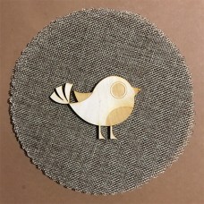 Wooden bird for keyring or magnet