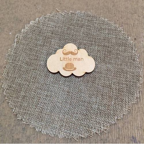Wooden little man cloud for keyring or magnet Wooden little man cloud for keyring or magnet