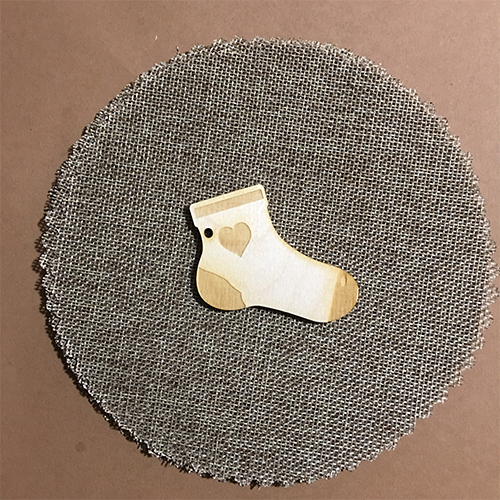 Wooden sock for keyring or magnet Wooden sock for keyring or magnet